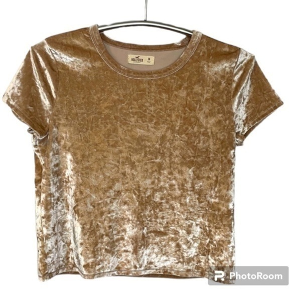 HOLLISTER Y2K Women’s Gold Shimmer HOLLISTER Blouse Size Small - Picture 1 of 7